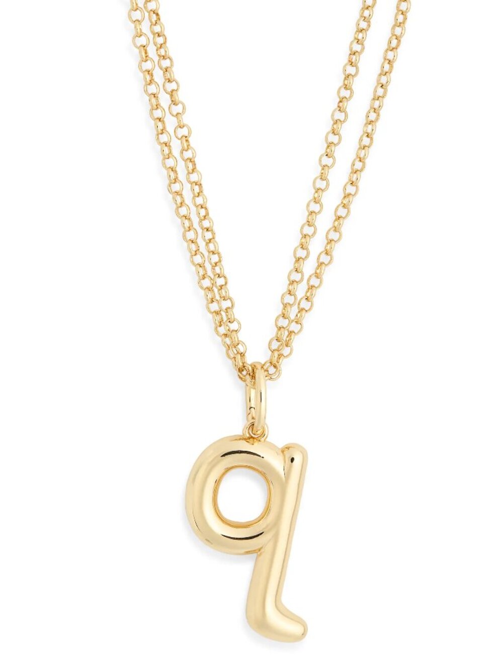 LEITH Lowercase Initial Bubble Pendant Necklace - Picture 3 of 3